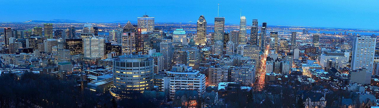 Panorama der Innenstadt von Montreal