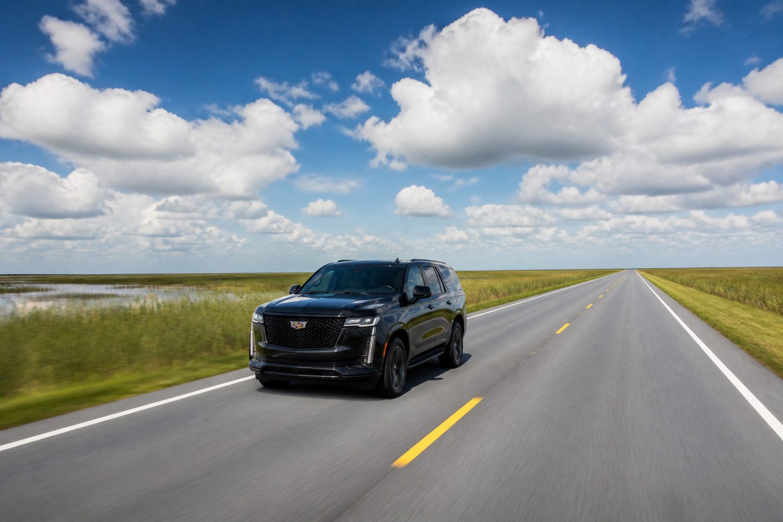 Luxury executive car on the Naples to Miami highway corridor — professional corporate car service en route
